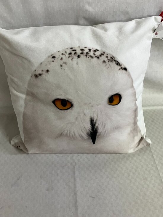 Hines of Oxford Other - Hines of Oxford Snowy Owl Pillow 14x14 White Alpine Chalet Decorative Cushion